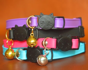 BioThane Cat Collar, BioThane Collar, Waterproof Breakaway Cat Collar,  Quick Release Collar, Adjustable Kitten Collar, Safety Cat Collar
