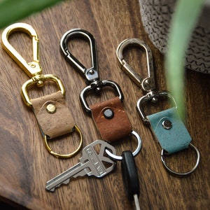 Keychain, Cork Teardrop Swivel Snap Hook Key Clip, Cork Keychain, Keychain With Split Key Ring, Key holder, Key organizer,Vegan Keychain,EDC