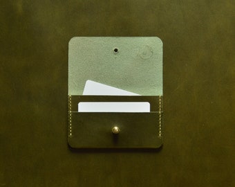 Monedero de monedas, monedero de monedas, titular de la tarjeta de mujer, regalo para ella, billetera de cuero delgada, billetera de cuero minimalista, billetera de monedas de cuero