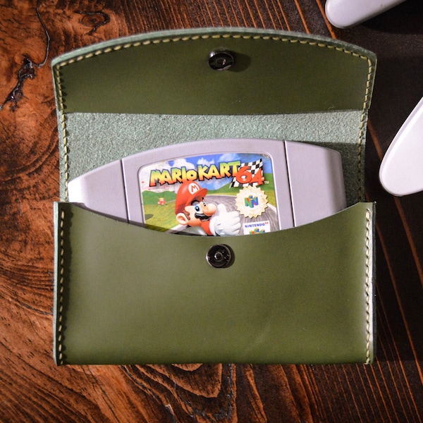 N64 Game Case With Belt Loop, Nintendo 64 Game Case, N64 Game Storage, Leather Game Case, Leather Video Game Case, Video Game Protection