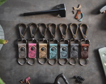 Keychain, Teardrop Swivel Snap Hook, Leather Keychain, Key Clip, Keychain With Split Key Ring, Key holder,Key organizer,Car Key Holder,EDC