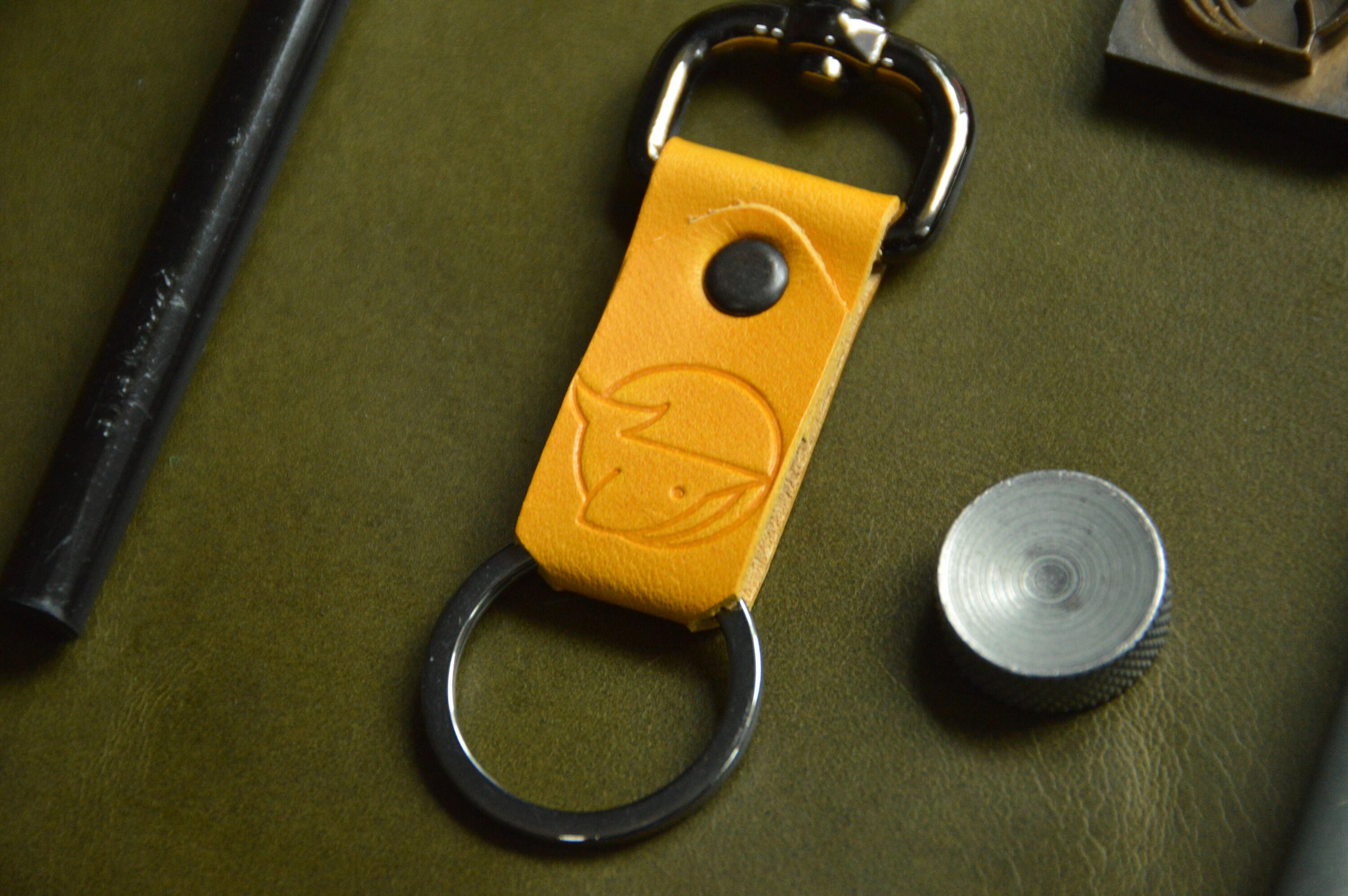 Snap Hook Keychain by Flowfold EcoPak: Recycled Heather Grey
