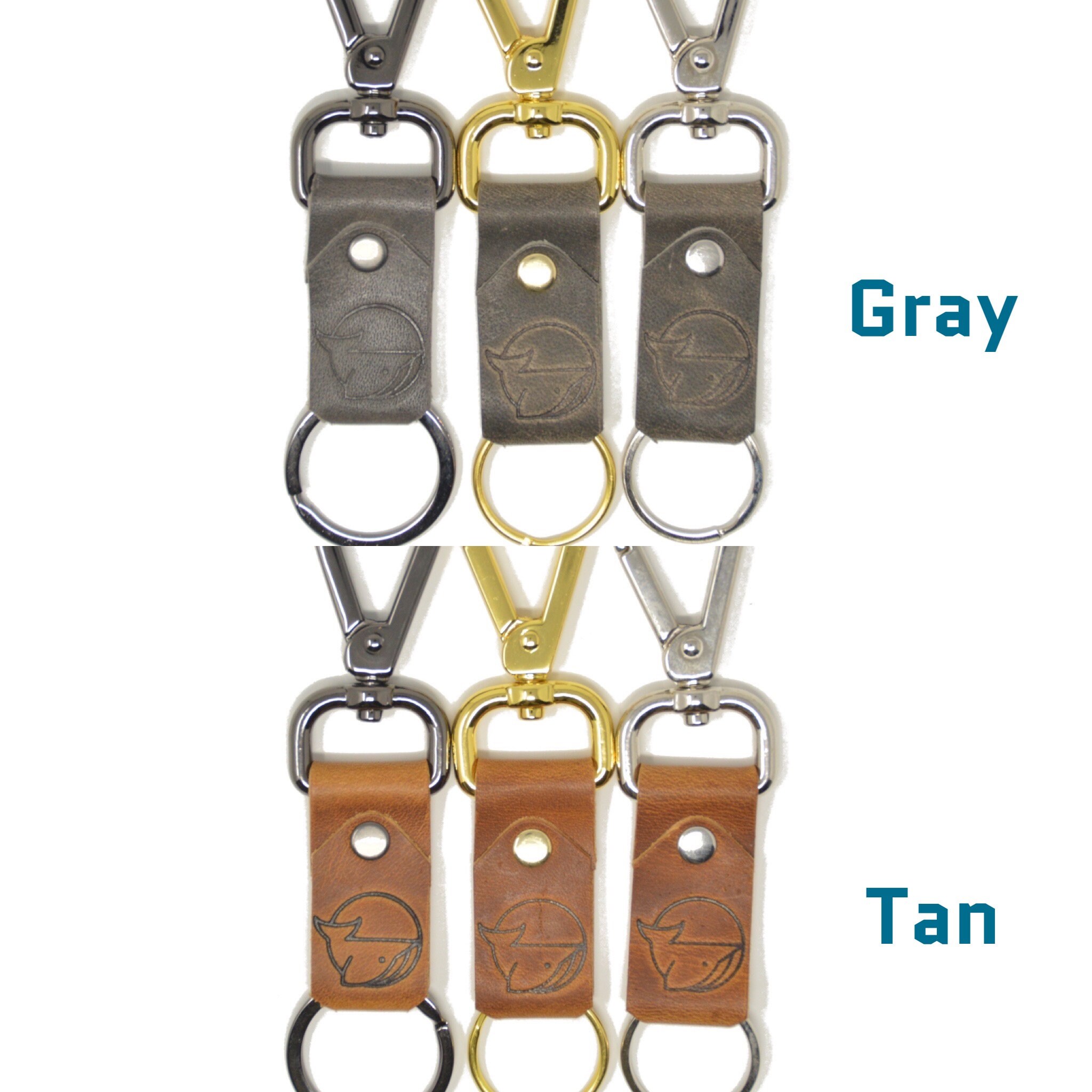 Teardrop Swivel Snap Hook Leather Key Clip Keychain With Split | Etsy