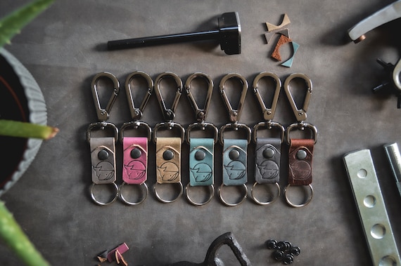 Clip-On / Swivel Leather Keychain