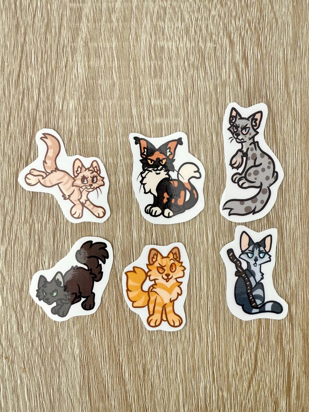 Warriors: Power of Three - STICKER PACK (6 Mini Vinyl Cat Stickers ...
