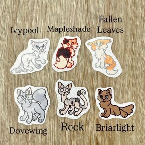 Lot de stickers - Chats guerriers aléatoires (8 mini stickers chats en vinyle) - Assortiment surprise image 5