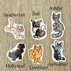 Lot de stickers - Chats guerriers aléatoires (8 mini stickers chats en vinyle) - Assortiment surprise image 4