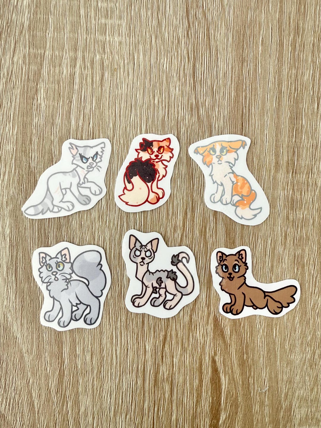 Mapleshade Sticker Warriors: Omen of the Stars - STICKER PACK (6 Mini Vinyl Cat Stickers ...