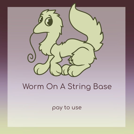 Worm on a String Furry Base P2u Lines - Etsy