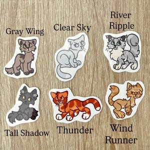 Lot de stickers - Chats guerriers aléatoires (8 mini stickers chats en vinyle) - Assortiment surprise image 6