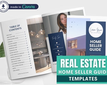 Seller Guide, Editable Realtor Seller Guide, Real Estate Marketing Template, Realtor Packet, Seller Guide with Checklist, Canva Template