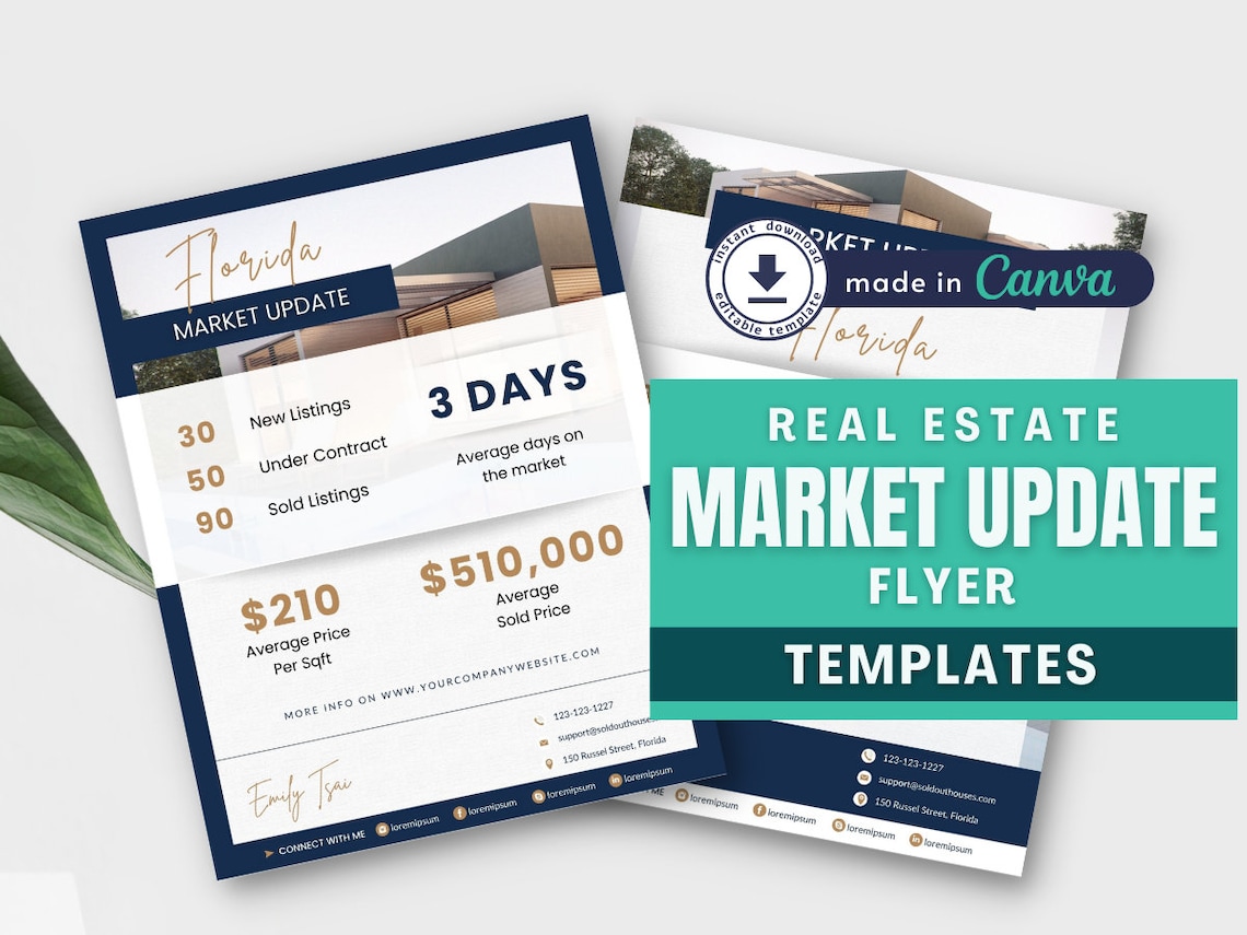 Market Update Flyer Template Real Estate Flyer Template Realtor