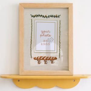 刺繍入りフォトマット | 2x3インチまたは2.5x3.5インチの写真用5x7インチフレームインサート