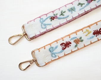Embroideried key chain/key fob/wrist strap