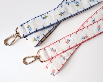 Embroidery flower lanyard / ID holder