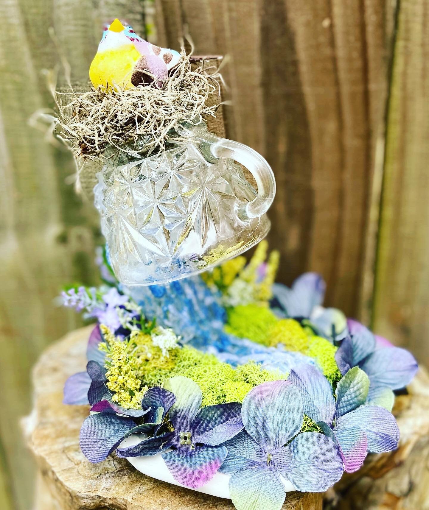 Waterfall Bird Nest Mother Gift Centerpiece Etsy