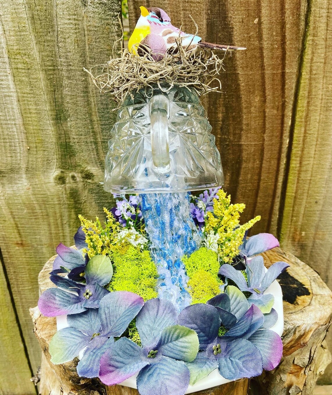 Waterfall Bird Nest Mother Gift Centerpiece Etsy