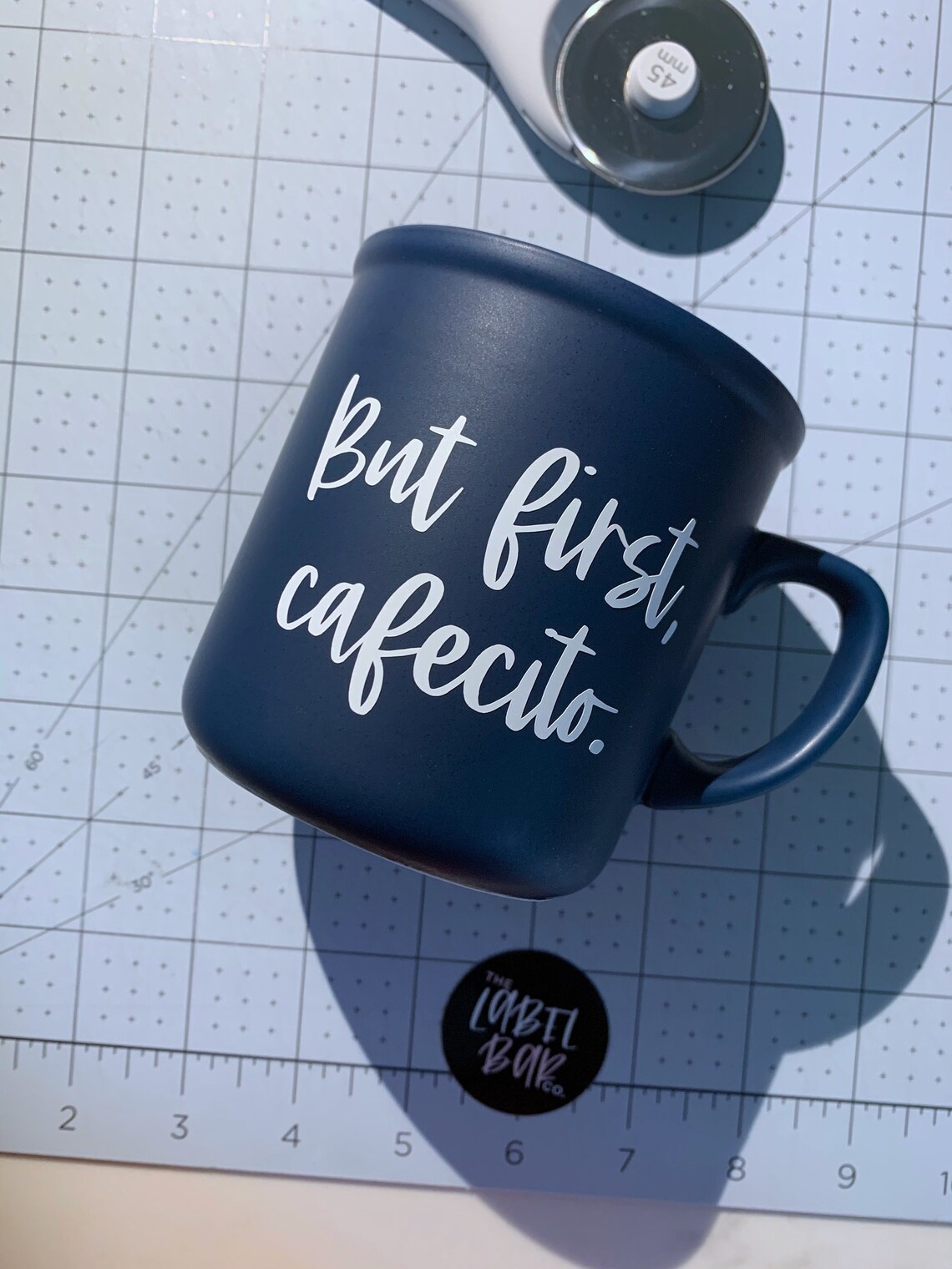 Custom Navy Blue Mug Matte Mug Personalized Mug Etsy