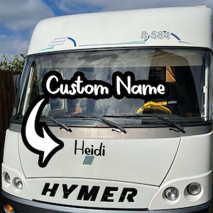 Personalised Campervan / Motorhome / Caravan Name Stickers. Shipped Tracked Delivery. Unique Vehicle Vinyl Decal Permanent, Motorhome Gift