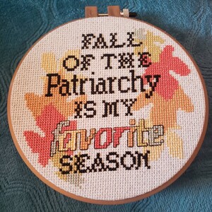 My Favorite Season Feminist Cross Stitch  - PDF