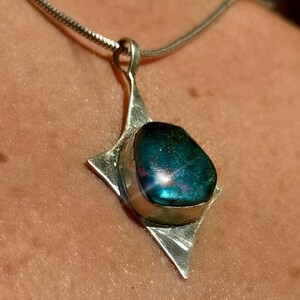Cosmic Constellation Pendant — Labradorite in Hand-Forged Sterling Silver