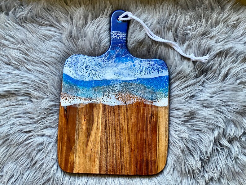 Resin Art Ocean Chopping Board Etsy