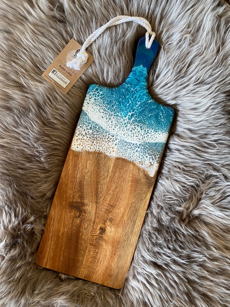 Resin Art Ocean Chopping Board Etsy Australia