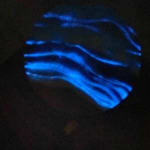 Resin Ocean Side Table in Wood with Glow in the Dark Resin image 6