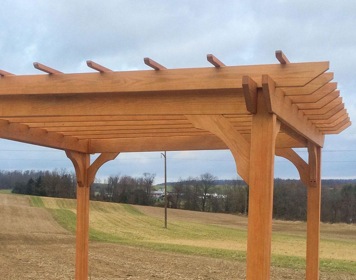 Western Red Cedar Garden Pergola: Durable Outdoor Structure - Etsy