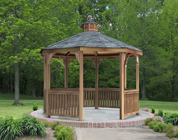 Fifthroom Red Cedar Garden Gazebo 10ft X 10ft Wood Outdoor Etsy