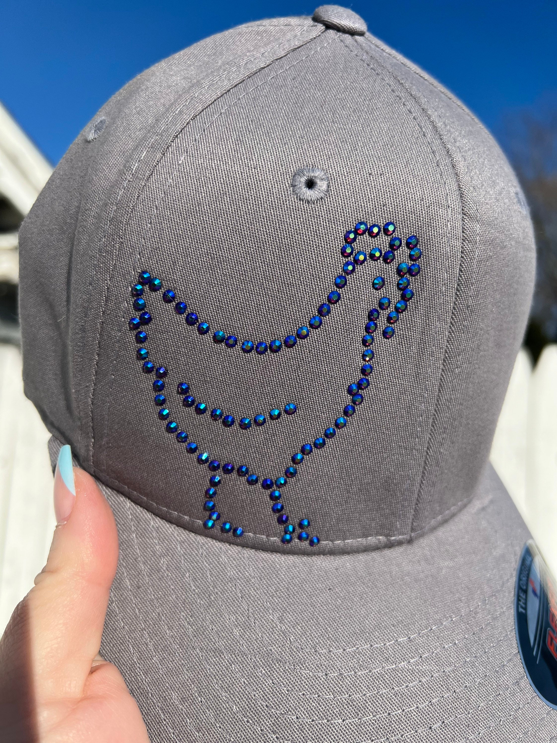 Rhinestone Chicken Flexfit Baseball Cap 