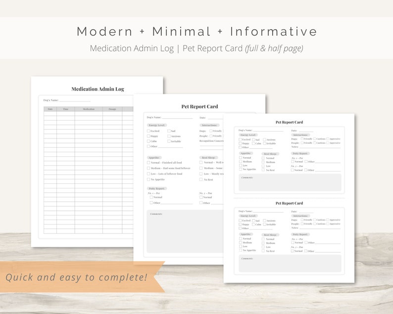 Dog Boarding Forms Printable PDF Pet Boarding Bundle Pet Care Service
