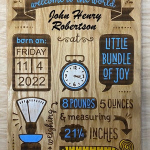Birth Announcement Plaque