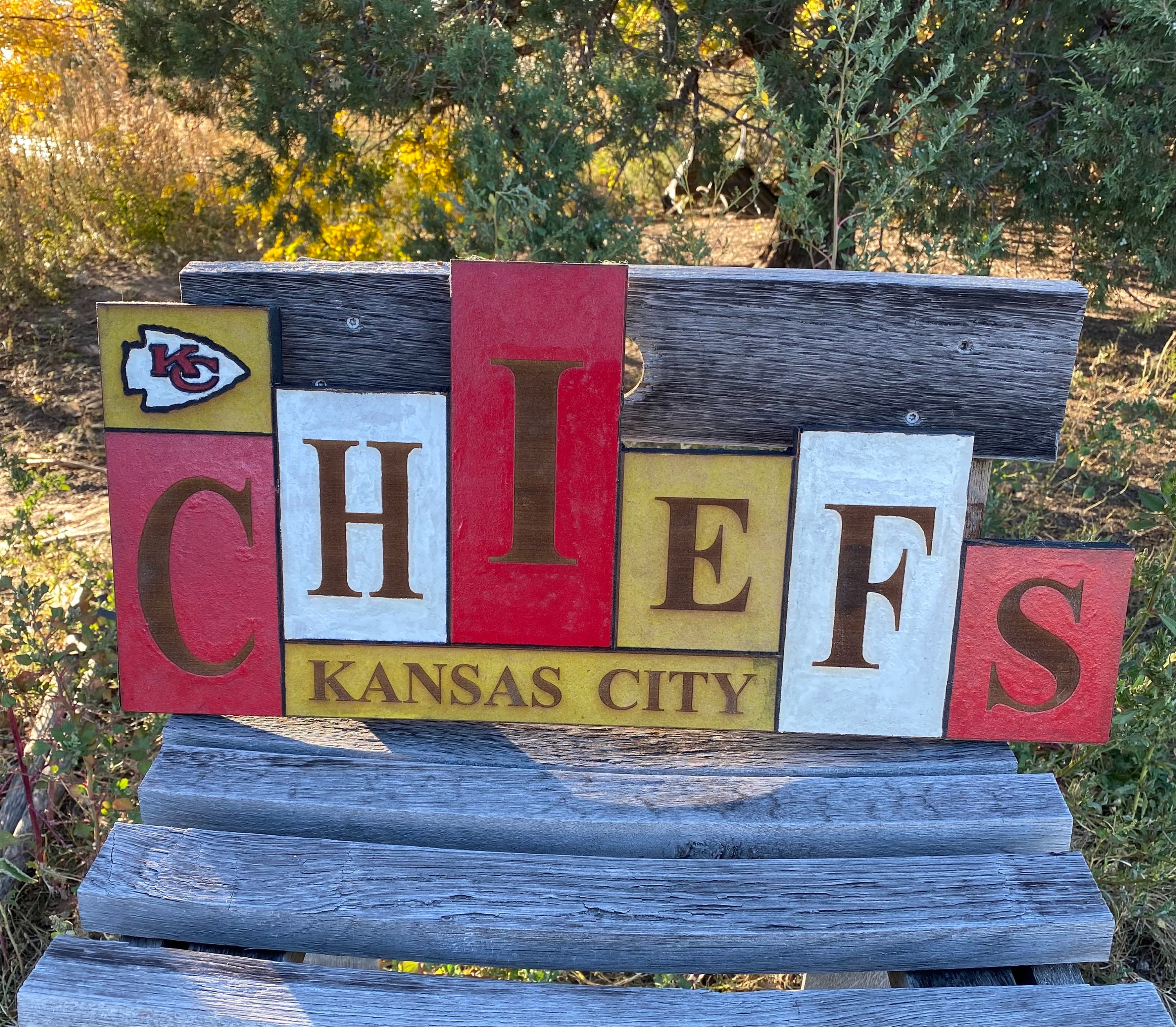 Vintage Chiefs Sign - Etsy
