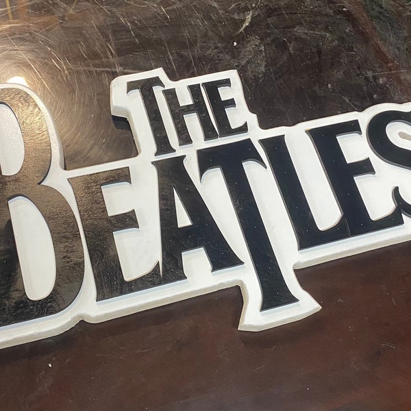 The Beatles custom carved sign