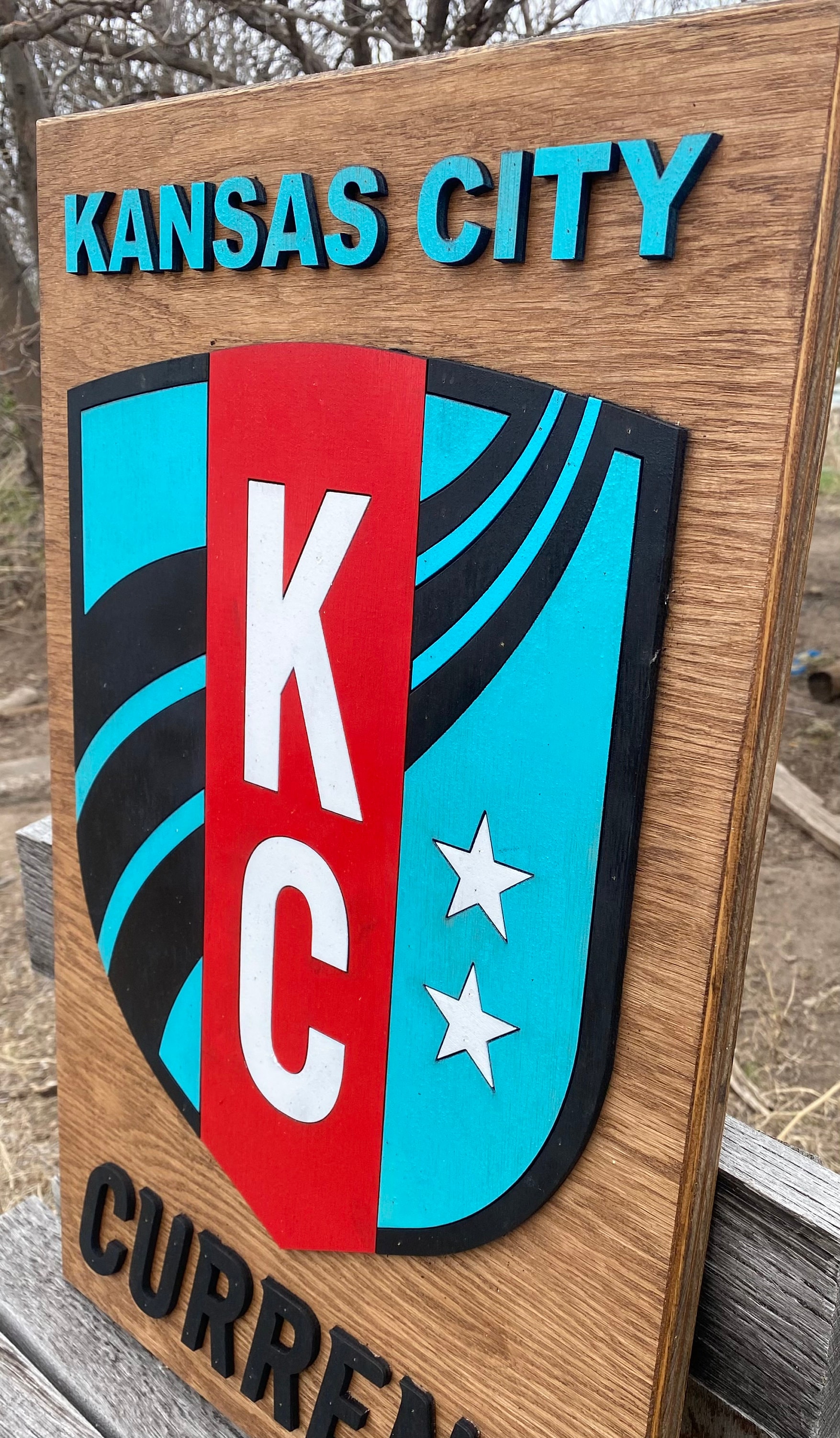 Kansas City Current Oak Soccer Sign - Etsy