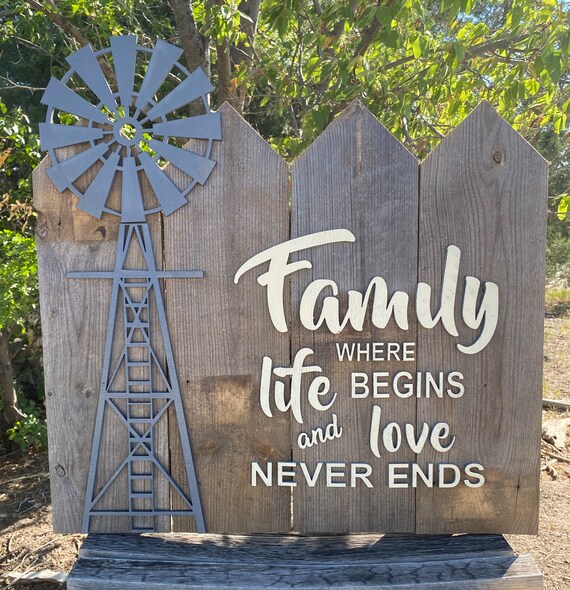 Family Fence Sign - Etsy