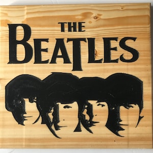 The Beatles custom carved sign