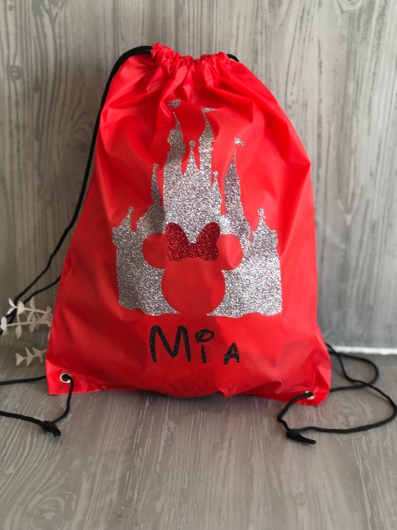 Personalized Disney Cinch Bag Drawstring Bag Etsy
