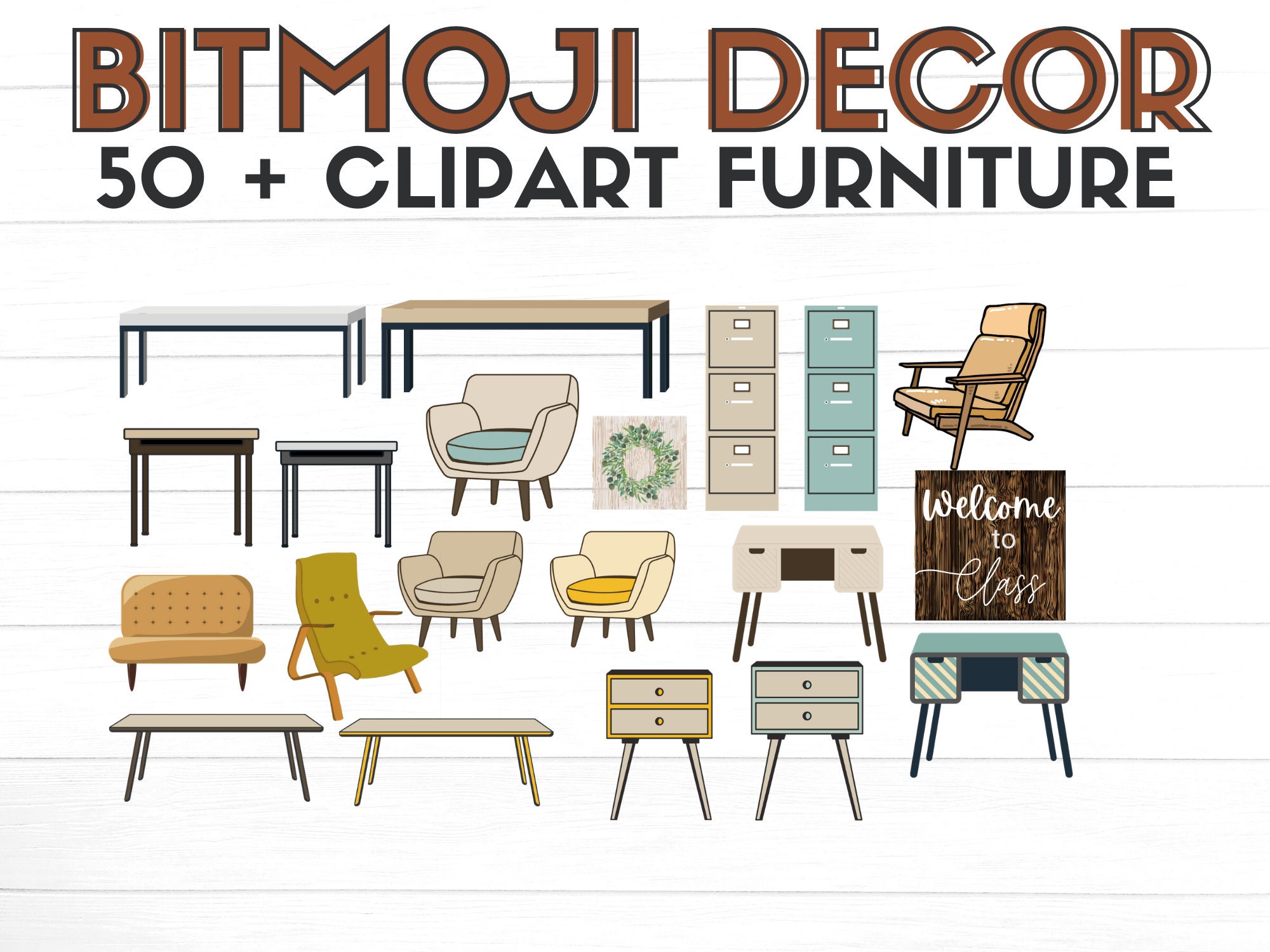 Bitmoji Classroom Decor for Virtual Teachers in their Digital Etsy