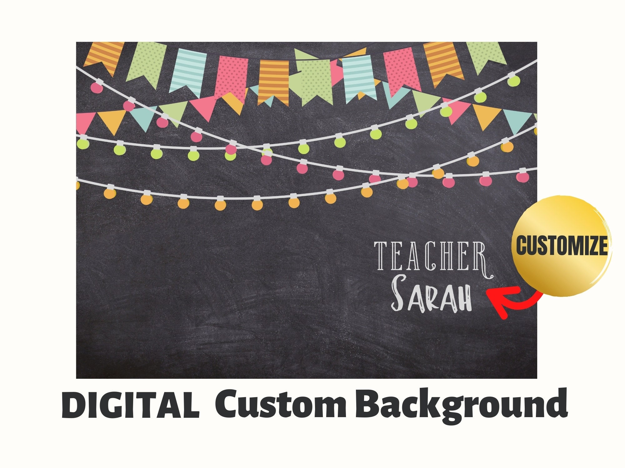 Online ESL Teacher Backdrop for Online ESL Teachers Etsy