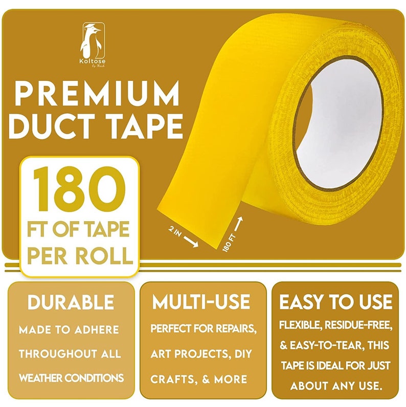 Yellow Duct Tape 2 Inches X 180 Feet Etsy