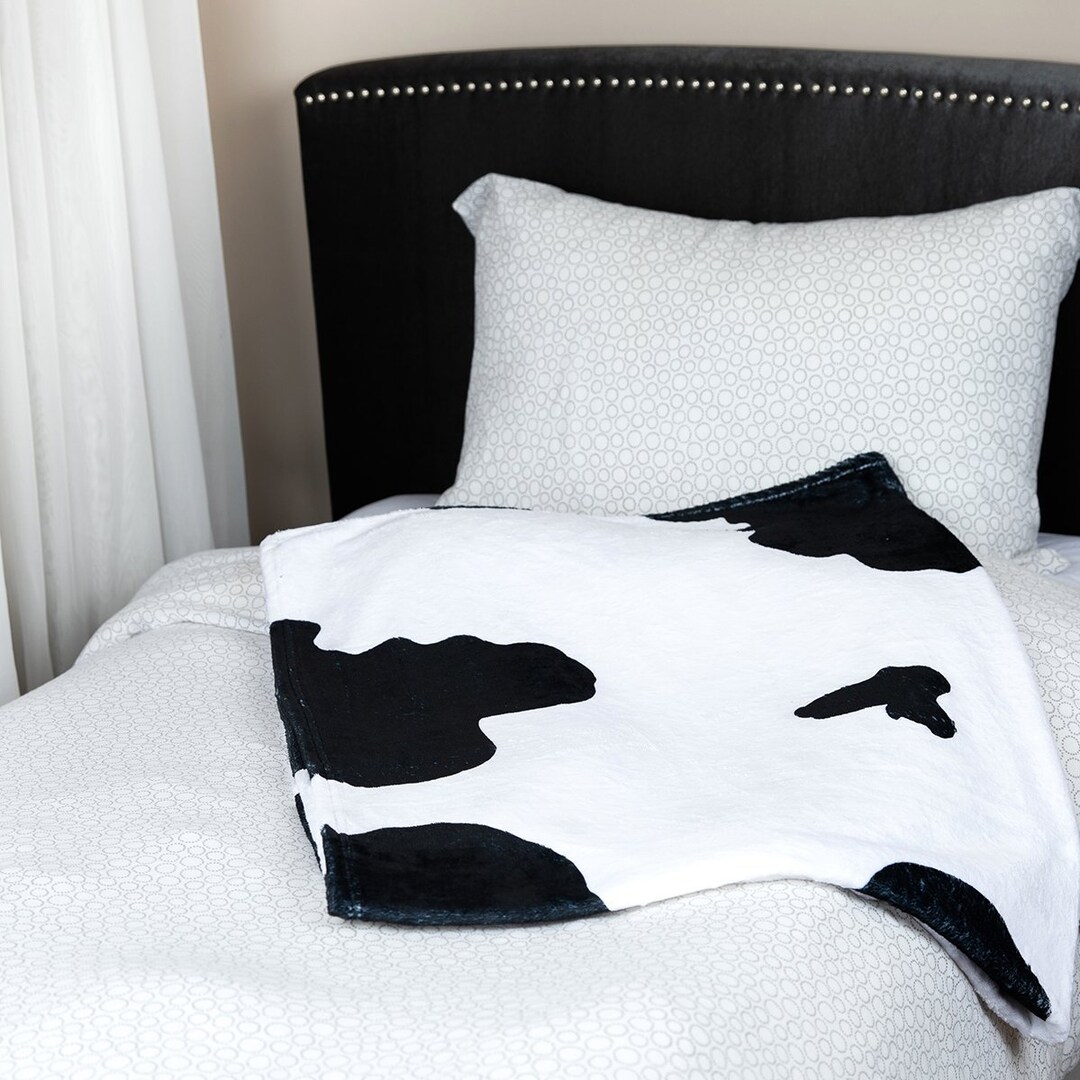 Cow Throw Blanket Supersoft Cow Print Blanket Machine Etsy