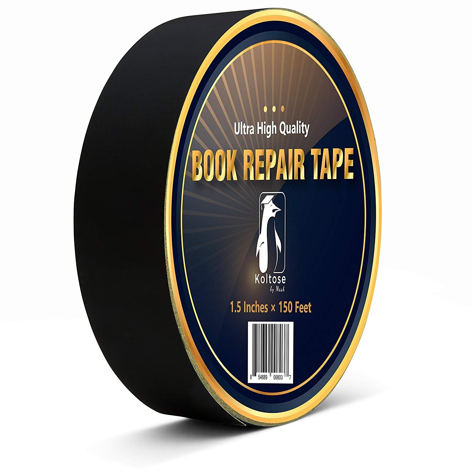 Bookbinding Tape, Black Cloth Book Repair Tape for Bookbinders, 1.5 in X  150 Ft 