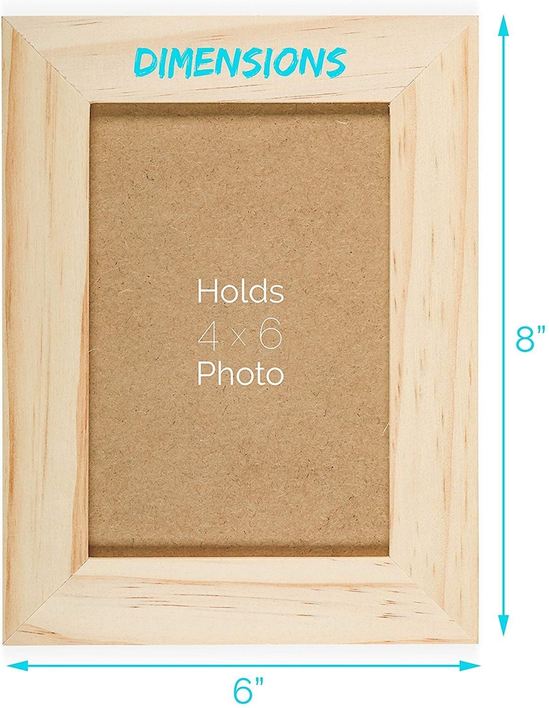 DIY Picture Frames 4x6 Craft Frames Set Unfinished Solid Etsy