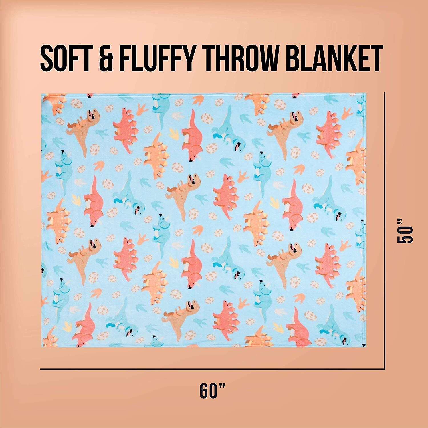 Dinosaur Throw Blanket Adorable SuperSoft ExtraLarge Fluffy Etsy