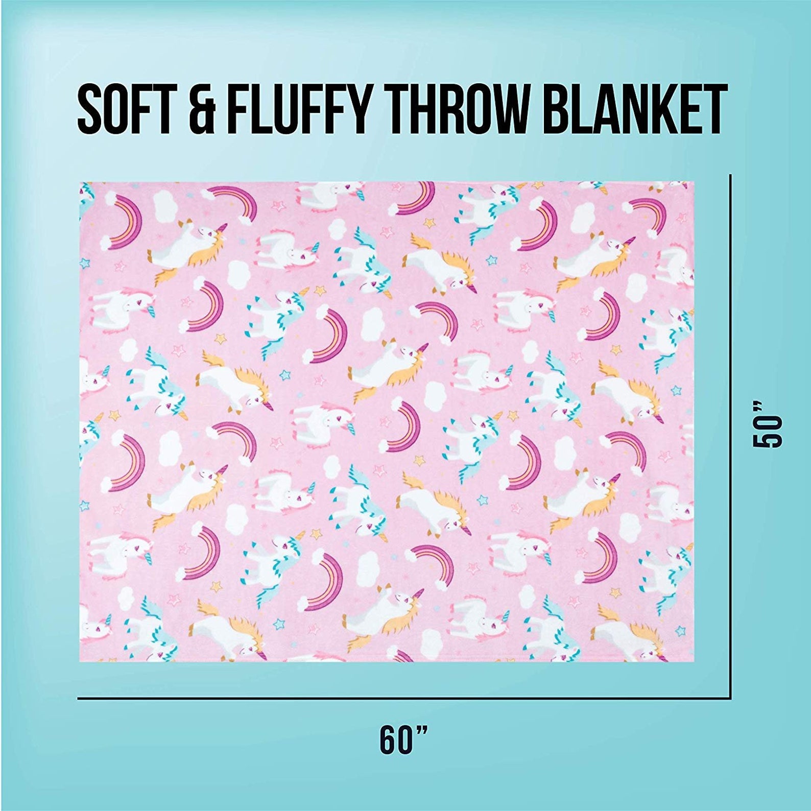 Unicorn Throw Blanket Adorable SuperSoft ExtraLarge Fluffy Etsy