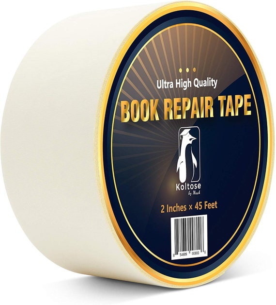 Bookbinding Tape, White Cloth Book Repair Tape for Bookbinders, 2 in X 45  Ft 