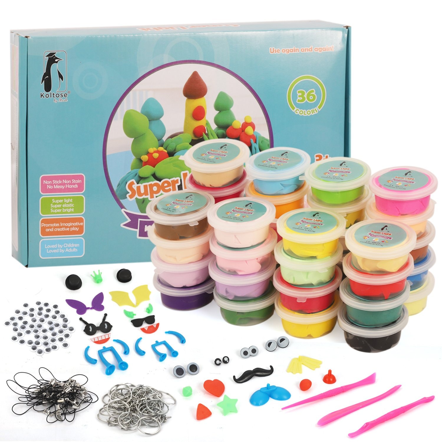 Pepy Plastilina Reusable and Non-Drying Modeling Clay Gift Set; Set of 24  Bars, 1.4 Ounce Each, 2 Each of 12 Colors, Perfect for Arts and Crafts