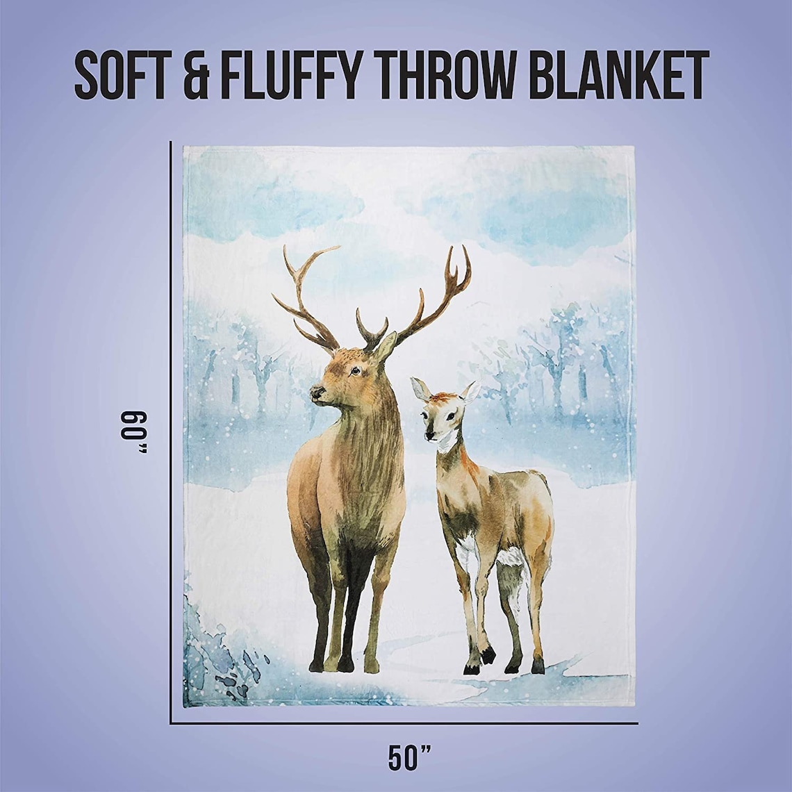 Deer Throw Blanket Adorable SuperSoft ExtraLarge Deer Etsy